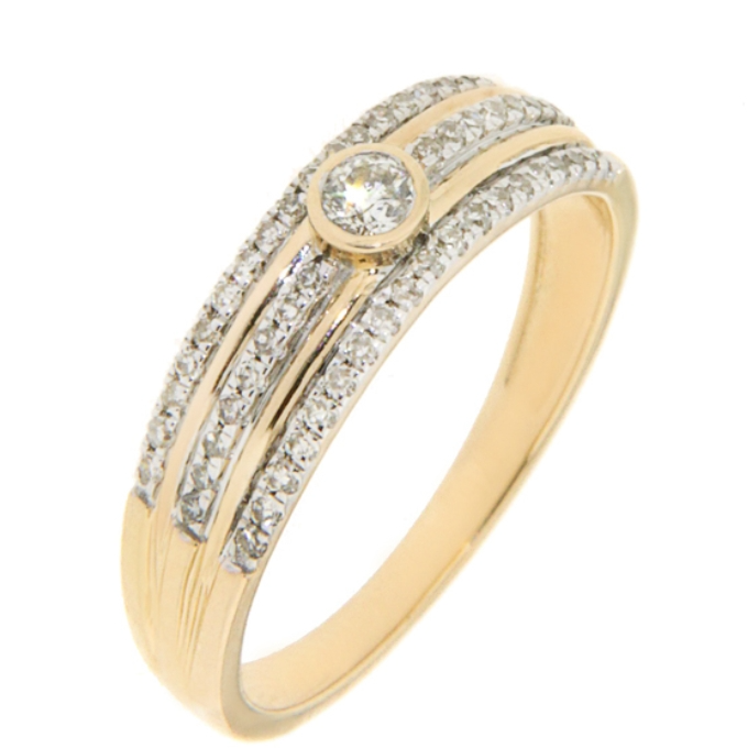 9Kt Rose Gold Diamond ring (0.12ct)