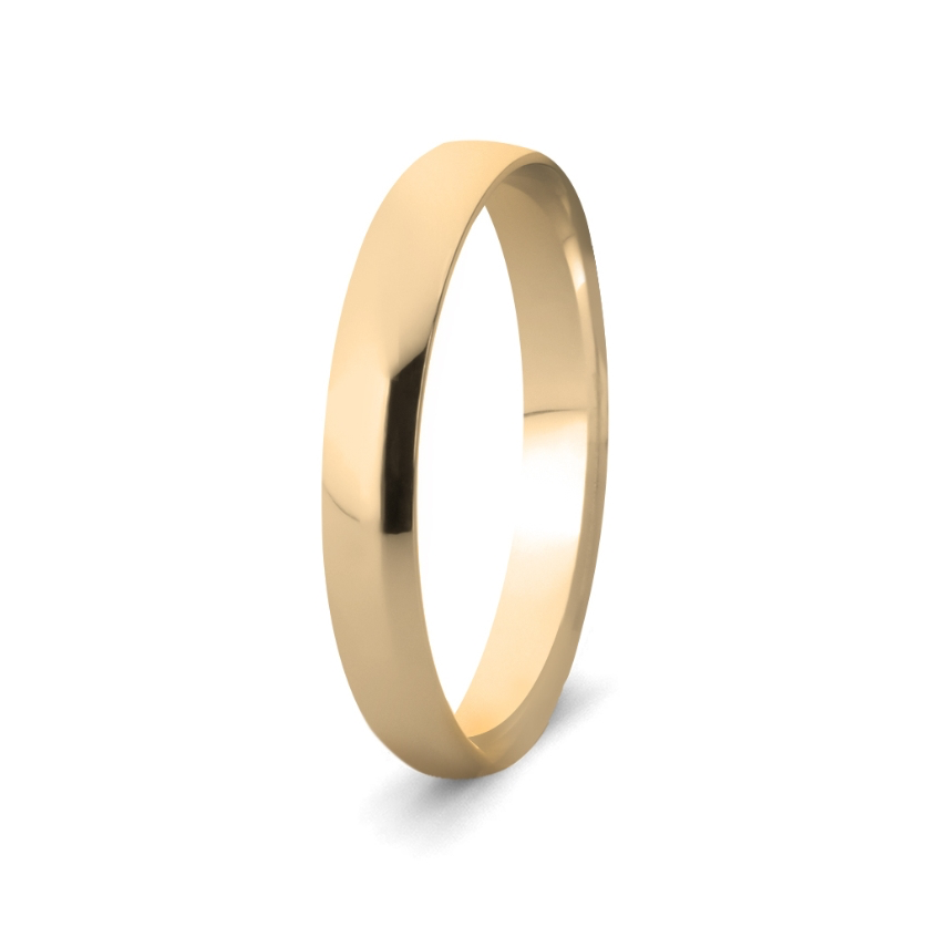 9Kt Yellow gold supreme fit wedding band (3mm)